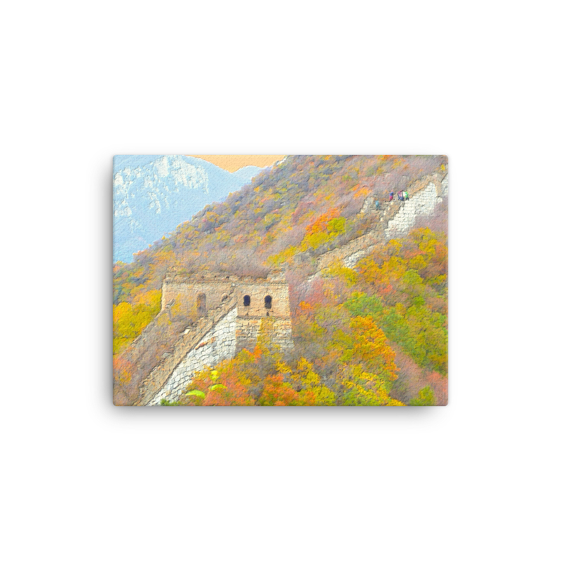 "Autumn at Great Wall" Print on Canvas. 12"x16"