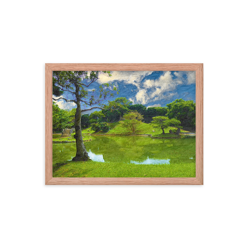 "Pond at Shikinaen" 12"x16" Collectors Edition Print on Canvas.